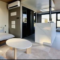 Villa Modulaire Conteneurisée en Acier Préfabriqué Personnalisable, Design Moderne, Haute Optimisation de l'Espace, Résistante aux Intempéries, avec Chambre