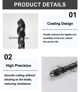 Dao taro ren xoắn ốc Warrior's Bit HSSE M10, dao phay ren, dao taro máy CNC, mũi taro ren cho thép không gỉ - Product Image 5