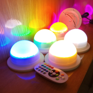 10pcs nhanh miễn phí vận chuyển siêu sáng 12cm trang trí đám cưới màu thay đổi pin hoạt động dẫn ánh sáng bóng đèn với điều khiển từ xa - Product Image 5