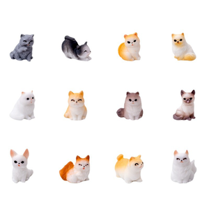 Figurine de chat mignon, décoration de paysage miniature, accessoire pour maison de poupée, mini ornement pour voiture et bureau - Product Image 1