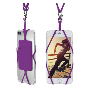 Cordão Personalizado para Celular - Suporte Universal para Telefone com Bolso para Cartão e Alça de Silicone - Compatível com a Maioria dos Smartphones - Product Image 1