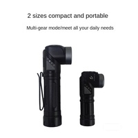 Lampe frontale durable en alliage d'aluminium léger 90 °   Lampe frontale LED COB réglable rechargeable avec aimant puissant pour réparation automobile