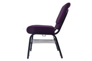 체육관 학교 호텔 및 병원 대기실을위한 식당 철 재료 도매 쌓을 수있는 덮개를 씌운 금속 교회 의자 - Product Image 4