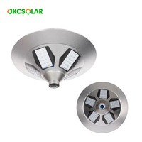 360 °   Lampe solaire de jardin LED UFO, étanche IP65, éclairage extérieur double alimentation pour rue et jardin