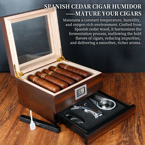 Humidor <span class=keywords><strong>de</strong></span> Puros <span class=keywords><strong>de</strong></span> Madera <span class=keywords><strong>de</strong></span> Cedro y Ahumador Estilo Barril para Añejar <span class=keywords><strong>Whisky</strong></span>, Colección <span class=keywords><strong>de</strong></span> Alta Gama para Hombre, Regalo, Cóctel Ahumado, Bourbon, Tequila - Product Image 5