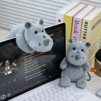 Peluche miniature Feiya New Rhino, adorable animal de dessin animé, rembourrage en coton PP, 11-30 cm, option de logo personnalisé