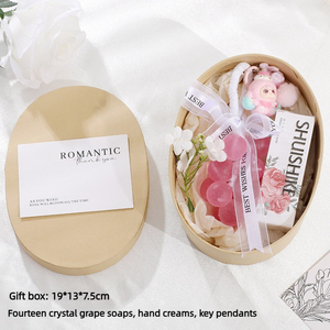 Regali di Compleanno e di Benvenuto, Set <span class=keywords><strong>Regalo</strong></span> Creativo per Migliore Amica, Sapone Artigianale all'Olio di Cocco e Uva - Product Image 5