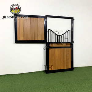 โครงเหล็กเหล็กเคลือบผงสีดำทำจากไม้ไผ่ทนทานสำหรับโรงนาม้า - Product Image 4