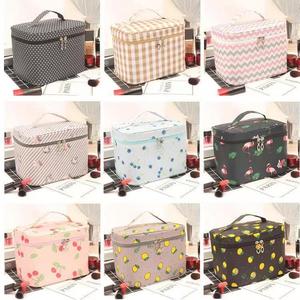Bolsa de Maquillaje Portátil Impermeable para Mujer, Organizador de Artículos de Aseo de Gran Capacidad, Bolsa de Almacenamiento de Cosméticos - Product Image 1