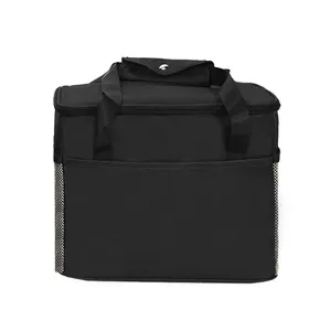 旅行ピクニック用の低MOQ利用可能なブラックソフトフードサーマルコンテナワインクーラーバッグ