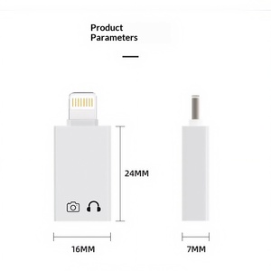 Adaptateur Audio OTG Multifonction Type <span class=keywords><strong>C</strong></span> vers Connecteur, Prise en Charge Carte Son en Direct, Modèle de Transmission U, Tête Blanche OTG CN - Product Image 4