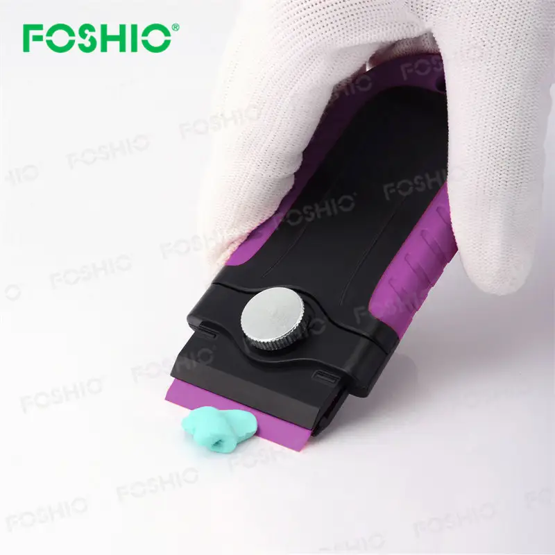 Foshio özelleştirmek cam pencere temizleme Sticker plastik jilet kazıyıcı aracı kaldırmak