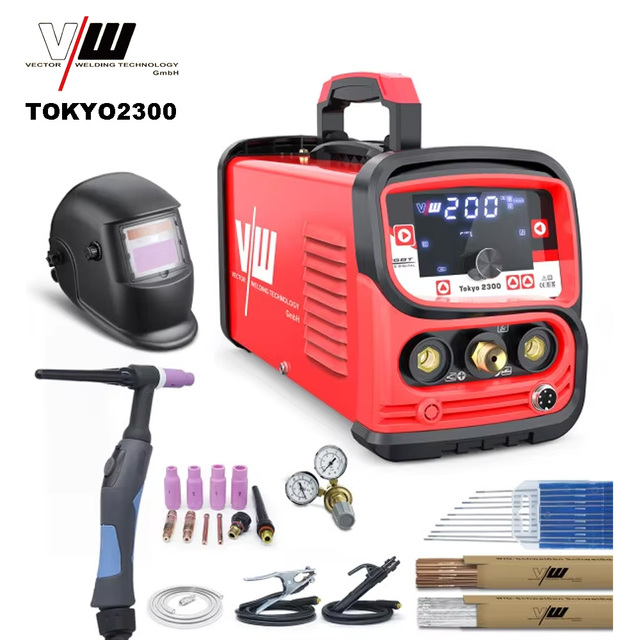 VECTOR 3 in 1 DC TIG 200A Tig Welding Machine 220V MMA IGBT Inverter Arc Welder Tokyo 2300