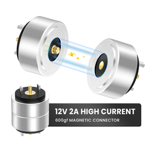 Kekuatan magnetik kuat Diameter 10mm, kekuatan magnetik kuat 12V 2A 5V 2A Pria Wanita, konektor magnetik 2 Pin - Product Image 2