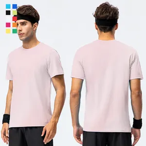 Мужские спортивные футболки с короткими рукавами, хлопковая одежда для активного отдыха, впитывающие Пот Рубашки для фитнеса, футболки для тренажерного зала, мужские теннисные рубашки