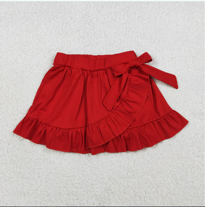 Oferta: Conjunto de Falda y Pantalones Cortos de Yoga para Niñas, Color Rojo, Modelo GLK0215 - Product Image 1