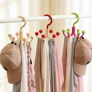 Gancho giratorio de dopamina con forma de flor y seis garras, organizador de ropa, gancho de pared sin perforaciones para colgar ropa interior y sombreros - Product Image 2