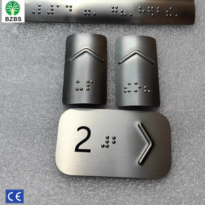 不锈钢3D盲文标志牌，适用于建筑，定制盲人扶手，IP65防水防腐蚀设计 - Product Image 2