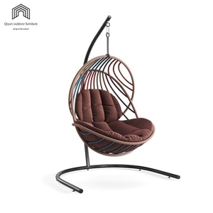 Fauteuil suspendu à bascule en rotin moderne avec coussin pour hôtel, cour, balcon, villa et <span class=keywords><strong>salon</strong></span>, mobilier d'extérieur - Product Image 5