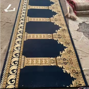 Customized Luxury 3D Red Nylon Jacquard Prayer Carpet Roll Soft Tufted Muslims Floor Rugs Machine Made Printed Mosque for Home - Product Image 3