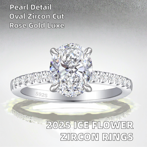 2025 Oval Cut Pigeon <b>Egg</b> Gold Plated Copper Fashionable <b>Light</b> Luxury Zircon Jewelry Ring Wedding Engagement Gift for Women - Product Image 2
