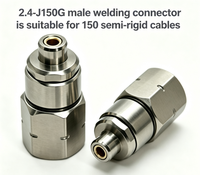 Connecteur coaxial RF mâle 2.4-J150G, DC~50GHz, 50 Ohms, adapté aux câbles micro-ondes semi-rigides et semi-flexibles de 150 Ohms