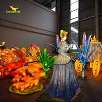 Décoration Extérieure 3D sur Thème de Personnage Mythique, Éclairage LED pour Expositions de Lanternes de Festival