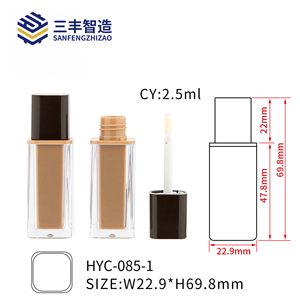 Tubos de brillo labial vacíos de lujo de 2.5 ml, con logotipo personalizado, envase único de plástico para aceite labial. - Product Image 4