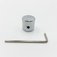 Guitar Accessories Metal Potentiometer Knob 6MM Inner Hole Silver Volume Tone Control Knob for Electric Guitar Bass