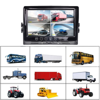Moniteur de caméra de recul 24 V pour camion, semi-remorque, bus, voiture, écran TFT couleur LCD 9 pouces Full HD 1080P AHD rabattable