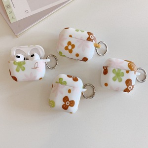 AP028 Fleur brune imprimée en silicone avec pendentif fleur adaptée aux <span class=keywords><strong>AirPods</strong></span> Étui de protection 2/3/1/4 génération pour <span class=keywords><strong>AirPods</strong></span> <span class=keywords><strong>Pro</strong></span> - Product Image 3