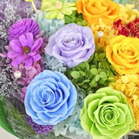 Vente en gros de fleurs séchées préservées, bouquet de roses éternelles dans une boîte carrée - Cadeau naturel pour la fête des mères et la Saint-Valentin