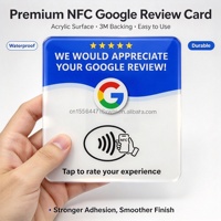 Autocollant personnalisé NFC pour avis Google, plaque NFC italienne avec code QR