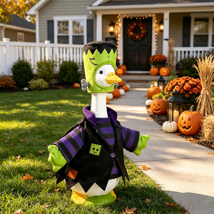 Costume de canard de porche d'Halloween, déguisement amusant de monstre pour la pelouse, statue de 23 pouces, décoration festive pour fête, costume de canard de porche - Product Image 6