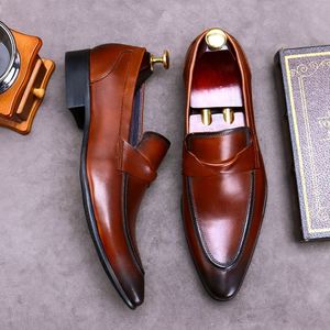 Nuevos Zapatos de Cordones para Hombre, Cuero Vacuno Genuino con Patrón de Parches, Antideslizantes, Transpirables, Estilo Británico Retro Coreano, Casuales para Negocios y Eventos Formales - Product Image 5