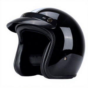 <span class=keywords><strong>Casque</strong></span> ouvert vintage cool à coque lisse et visière <span class=keywords><strong>amovible</strong></span> pour Cafe Racer, Cruiser et conduite quotidienne - Product Image 4