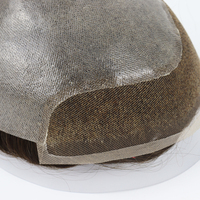 Perruque pour hommes à prix d'usine # Système de remplacement capillaire avec dentelle suisse 320 couleurs et base en PU, adaptable à toutes les tailles