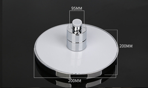 Pomme de <span class=keywords><strong>douche</strong></span> chromée à LED avec changement automatique de lumière 7 couleurs, haute pression, <span class=keywords><strong>économie</strong></span> d'<span class=keywords><strong>eau</strong></span>, montage mural, garantie 1 an - Product Image 6