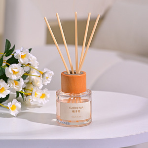 Northern Mu Reed <b>Diffuser</b> 50ml Wooden <b>Cap</b> Gardenia White Tea Fragrance Home Indoor Air Freshener - Product Image 4