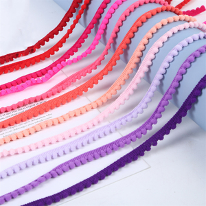 Supporto OEM ODM, Passamaneria Mini Pompon Colorata di Buona Qualità per Decorazione di Vestiti, Borse e Scarpe - Product Image 3