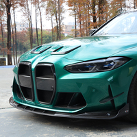 Nuevo diseño G80 M3, kits de carrocería de fibras de carbono seco, faldas laterales de rejilla, labio trasero, labio delantero para BMW M3 G80 AX, labio trasero estilo con luces