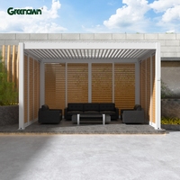 Auvent de garage imperméable et durable, couverture de pergola en aluminium 4x3, mobilier d'extérieur, chaise
