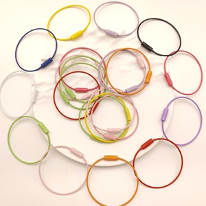 Porte-clés simple en fil métallique coloré, accessoire rond pour clés, bijoux faits main DIY, diamètre 1,5 mm - Product Image 2