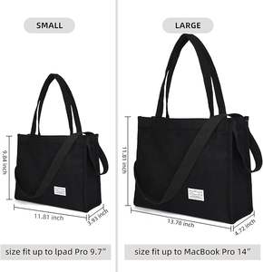 Sac fourre-tout en toile grande capacité, échantillon gratuit, pour le travail, les trajets domicile-travail, l'école, sac en tissu à bandoulière unique, haute esthétique - Product Image 3