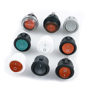 KCD1-105-3P 12v 250v on off Rocker <b>Switch</b> 3 Pin with LED <b>Lamp</b> Illumination Round Rocker <b>Switch</b> - Product Image 4
