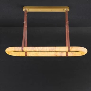 Modern Spanish Marble Chandelier Simple <strong>Copper</strong> <strong>Lamp</strong> Middle Size for Home Hotel Restaurant Bar Study Nordic Design AC Power Glass - Product Image 1