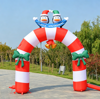 Arche gonflable de Noël Père Noël, étoile, arbre, publicité personnalisée, décoration extérieure résistante à l'eau et au soleil pour événements, certifiée CE