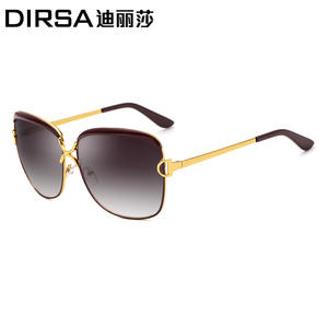 แว่นกันแดดโลหะสำหรับผู้หญิง Dirsa กรอบสีดำ เลนส์พีซี ป้องกันรังสียูวี 400 ประเภท 3 สำหรับตกปลา - Product Image 2