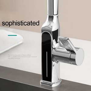 Robinet de cuisine évier pulvérisateur anti-éclaboussures en laiton chaud et froid extractible rétractable extensible pivotant <span class=keywords><strong>lave</strong></span>-<span class=keywords><strong>vaisselle</strong></span> bassin - Product Image 4