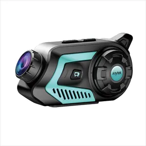 S40 Bluetooth Wifi Video Recorder With Intercom 2k Hd Camera Bt Motorcycle Helmet Headset Support Fm Radio